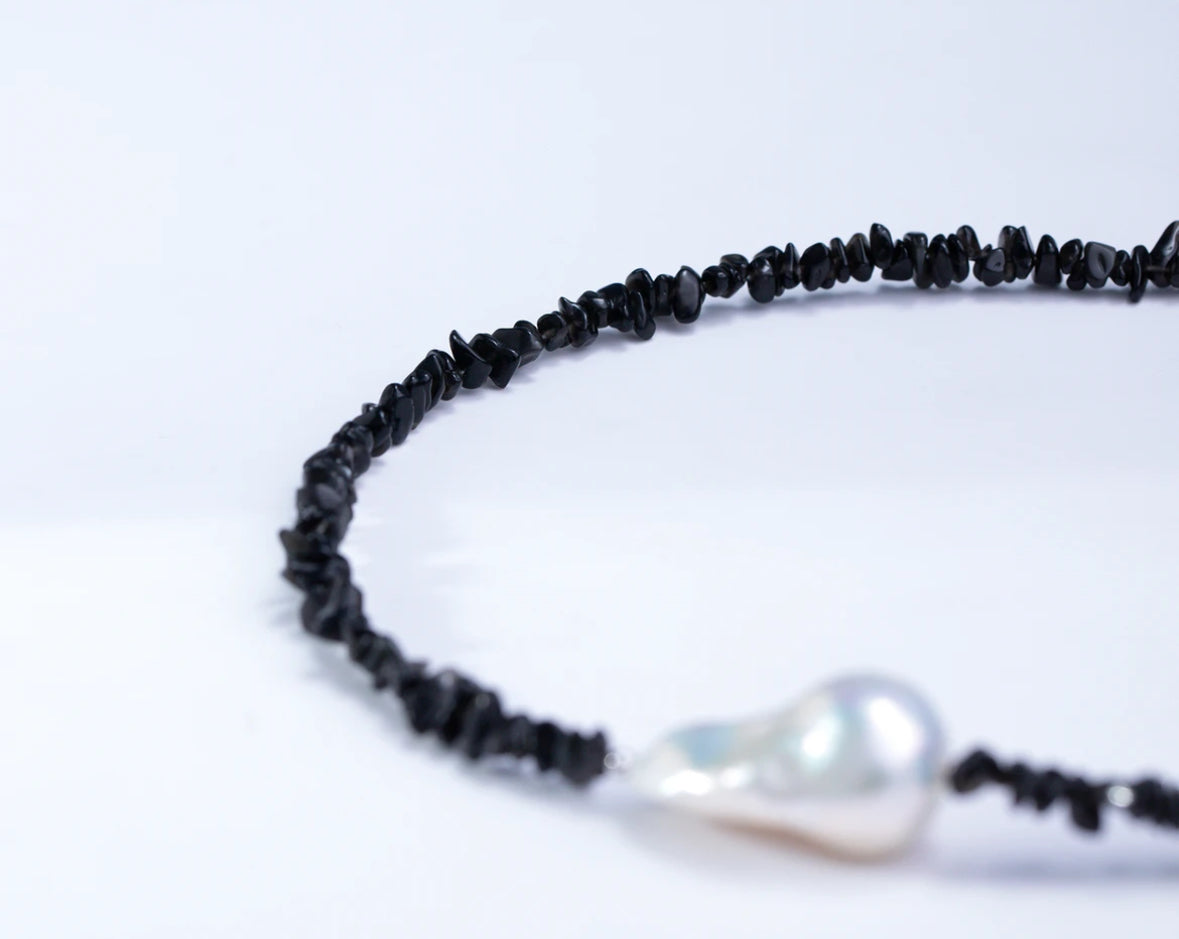 Unisex Style:Freshwater S925 silver spacer Baroque pearl necklace, 13-16mm,diverse delivery, 1 piece