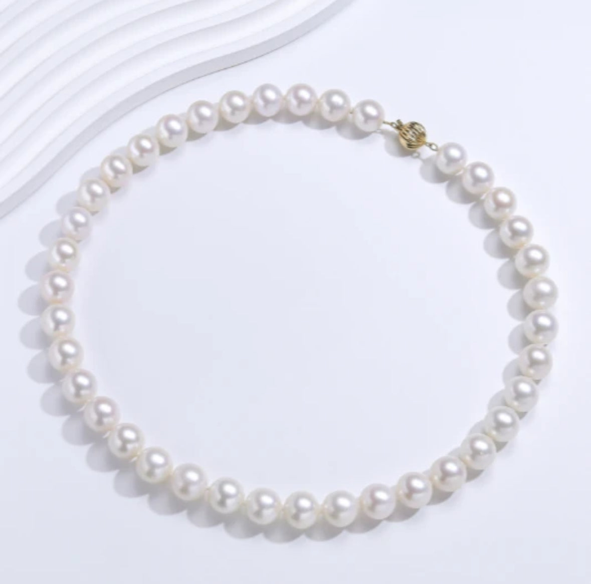 Freshwater Non-bead cultured pearl collar necklace 10.5-11.5mm with Gem Appraisal Center of Peking University certificate
