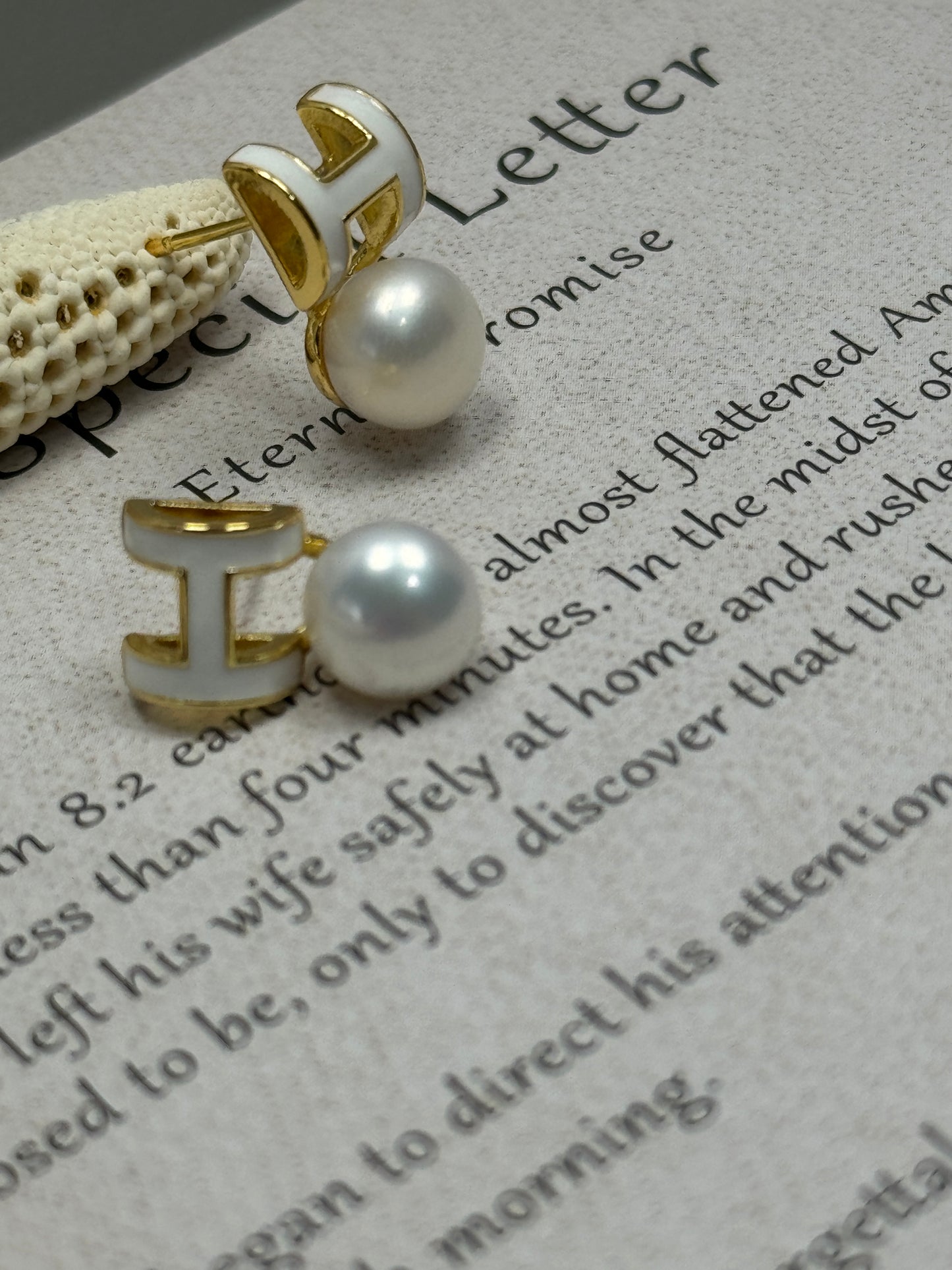 Timeless Elegance: Freshwater Non-Bead Pearl Stud Earrings