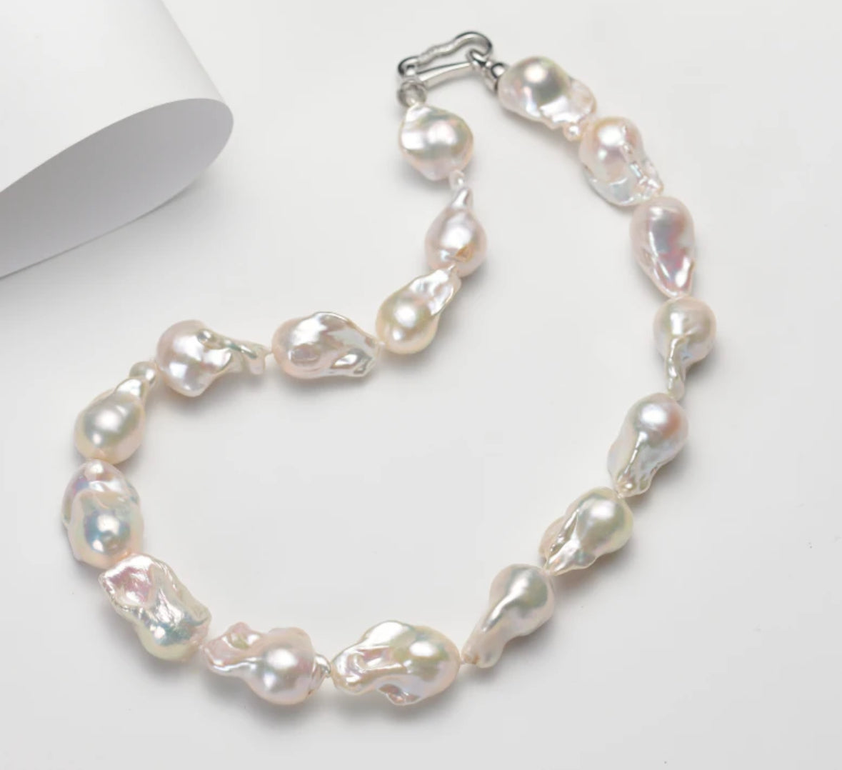 Aurora Baroque Freshwater Pearl(15mm up) Necklace, 18" + 1.25 extender