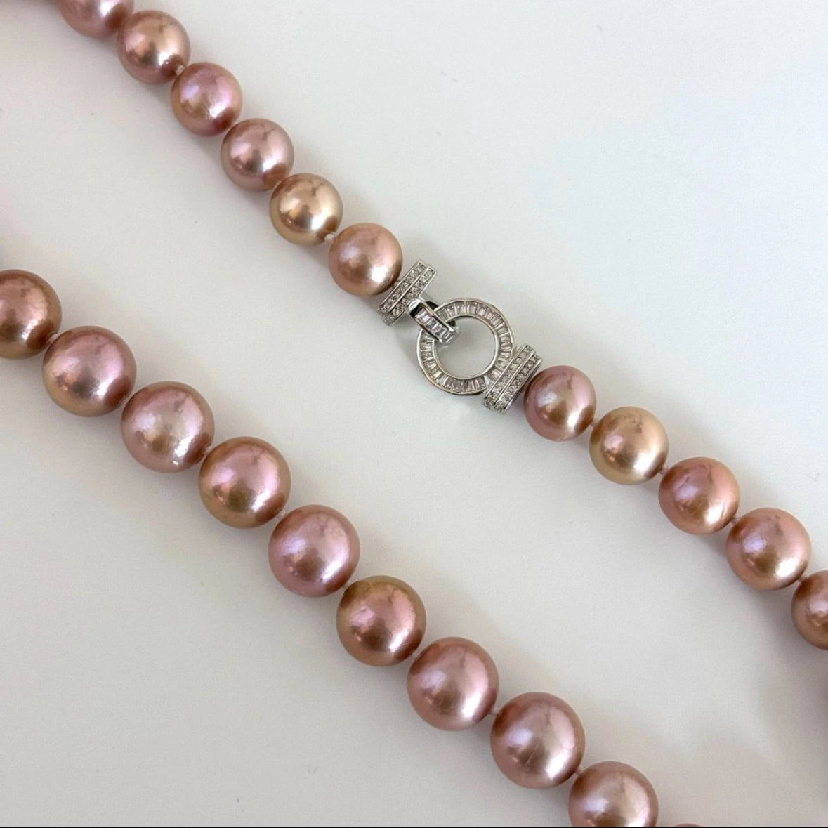 Freshwater Purple Pearl Necklace 11-14mm, OT Clasp,  A103