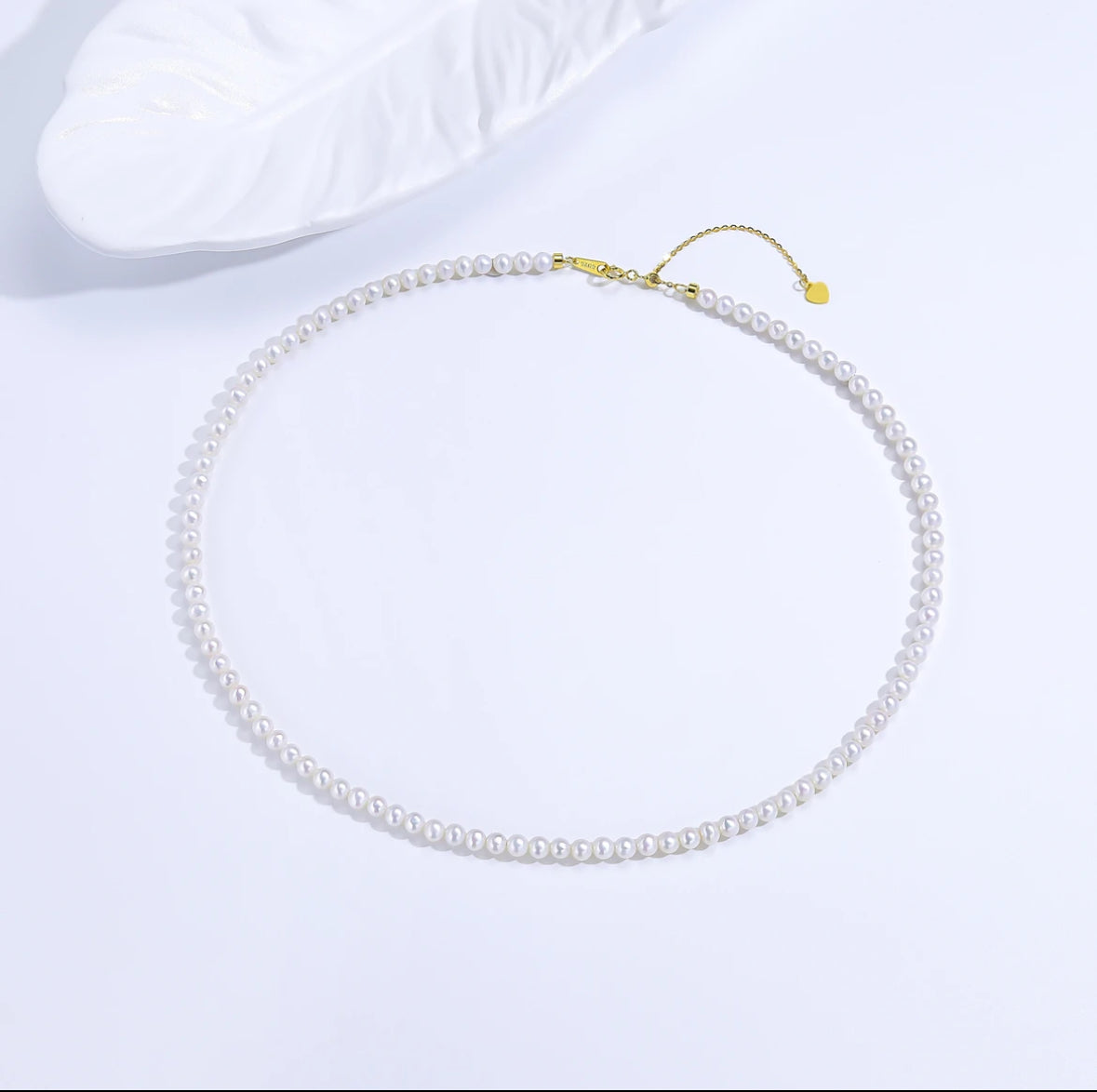 Baby Petite Pearls: 3-4mm non-bead freshwater Pearls, Fairy Simple, Classic White