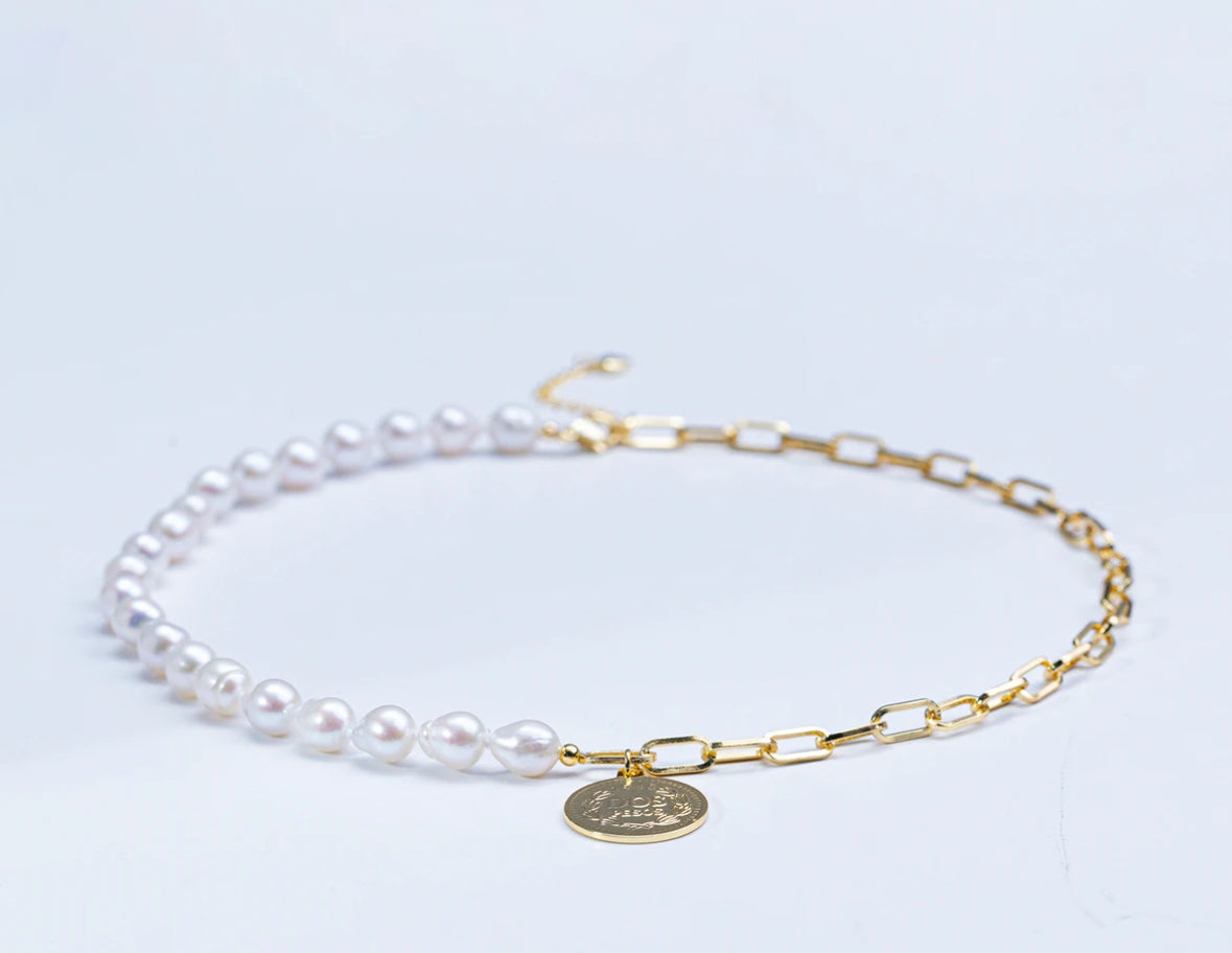 Freshwater Baroque pearl necklace set ,fashionable