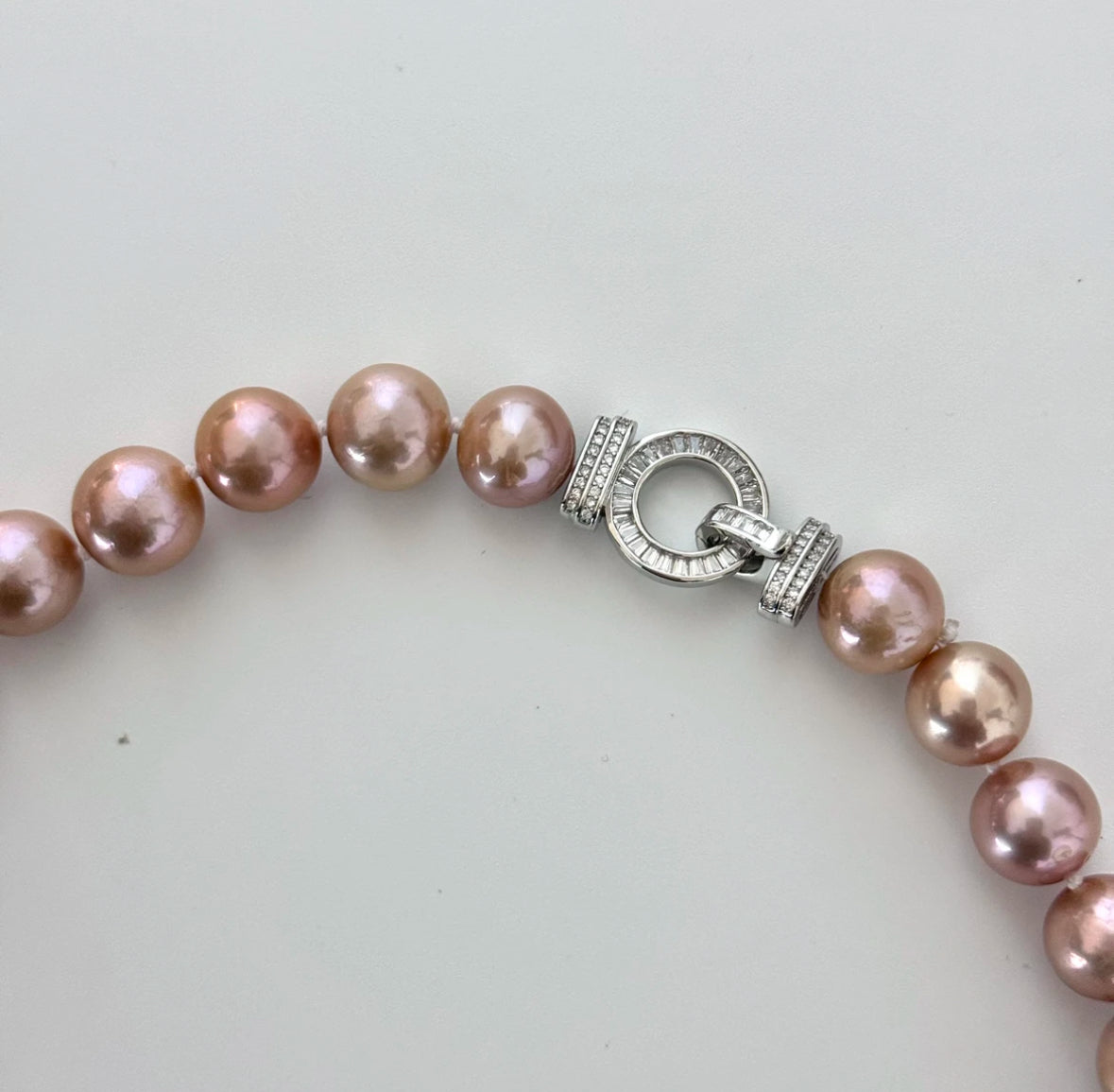 Freshwater Purple Pearl Necklace 11-14mm, OT Clasp,  A103