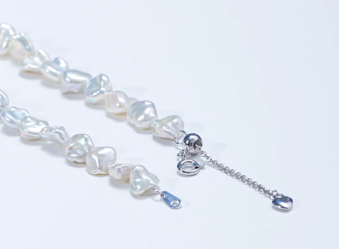 Freshwater non-bead Keshi Pearl Necklace 6-7mm, Fashionably Versatile (Assorted Styles Shipped, 1 Piece)