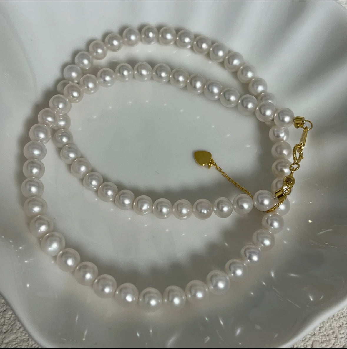 Japanes Akoya Seawater Pearl Necklace with S925 Silver setting 5-6mm