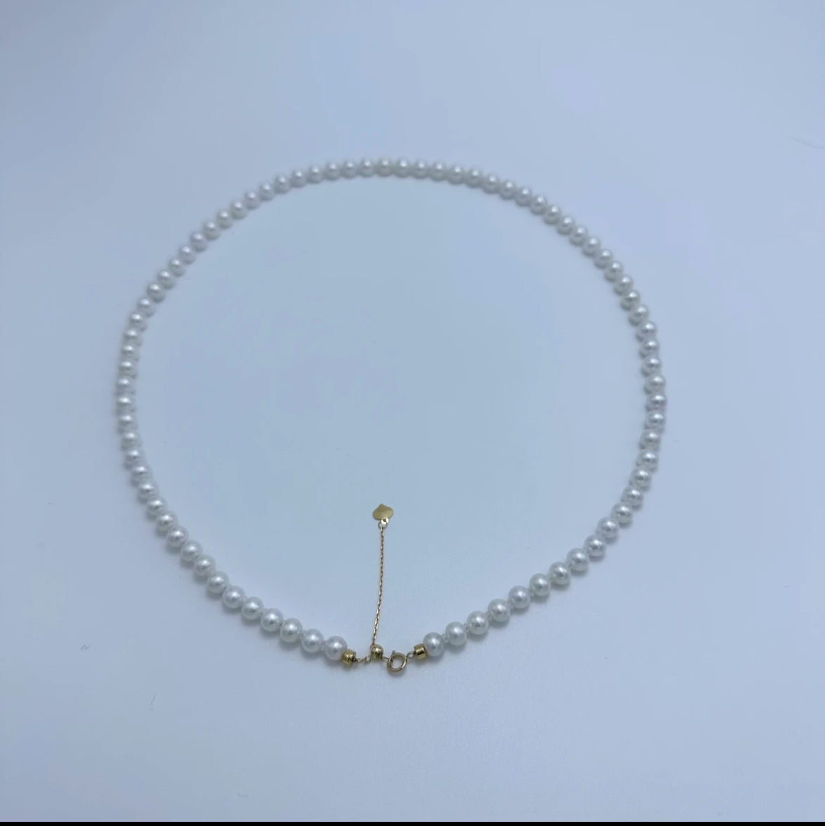 Japanes Akoya Seawater Pearl Necklace with S925 Silver setting 5-6mm