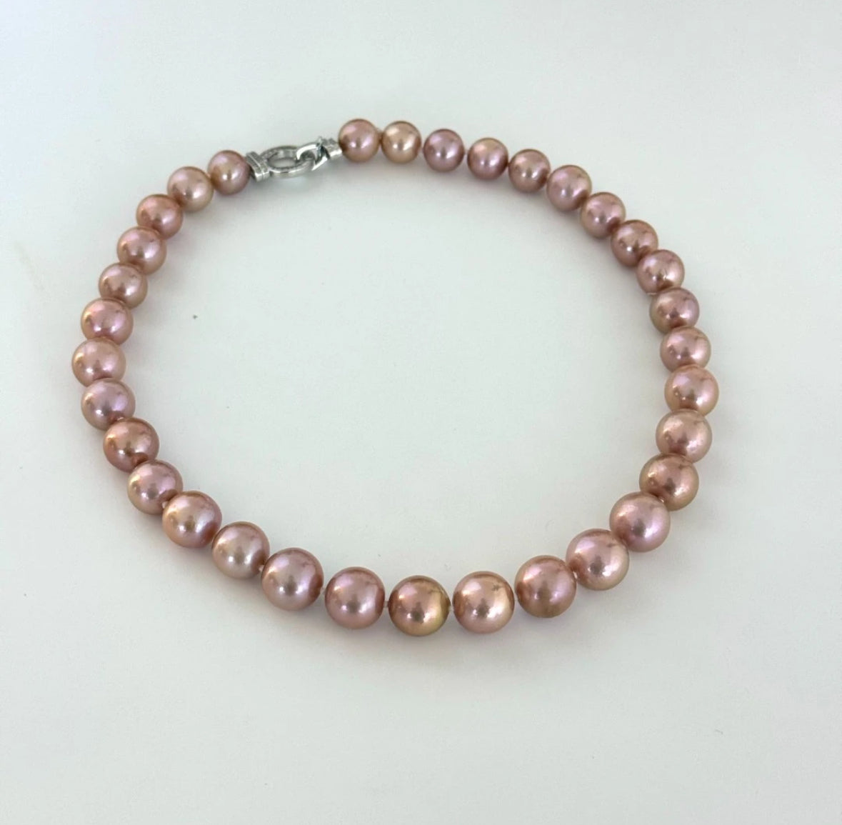 Freshwater Purple Pearl Necklace 11-14mm, OT Clasp,  A103