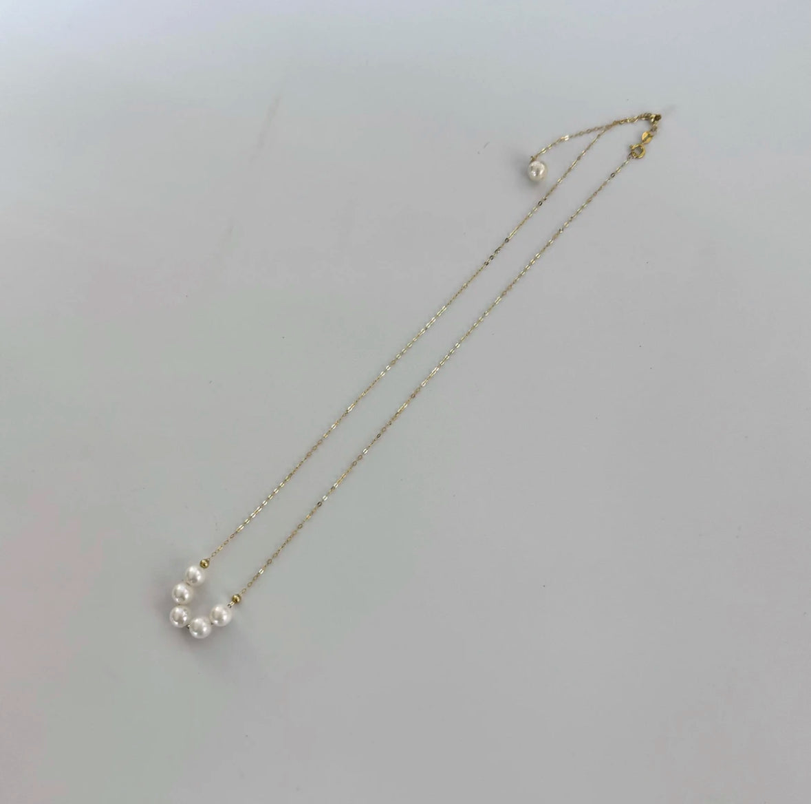 Sea Water Japanese Akoya 5+1 Multi-Wear Smile Y-Chain 18K Gold 5.5-6mm