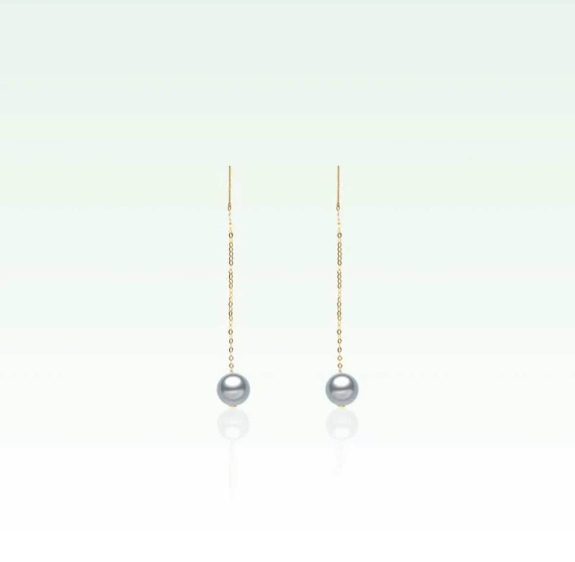 Japanese Madama Akoya Pearl Earrings, Round, Excellent luster, 7-8mm