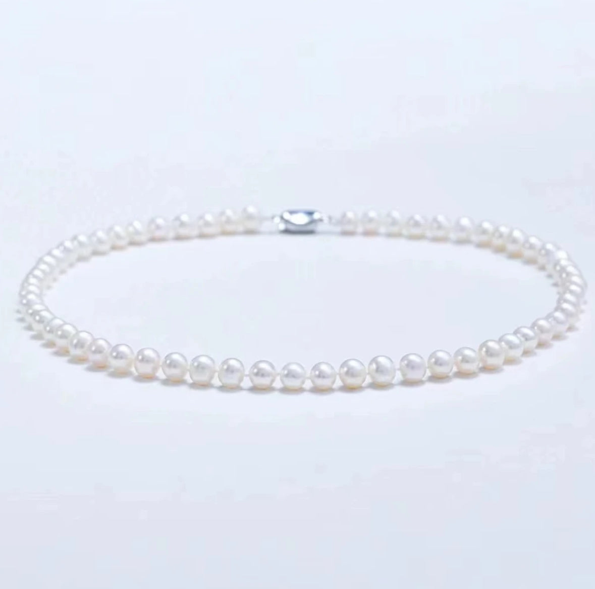 8.5-9.5mm Freshwater Non-bead cultured pearl collar necklace(include Guild gem Lab certified)