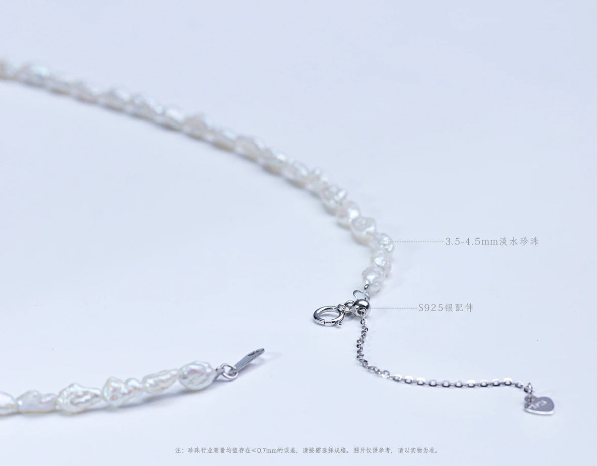 Freshwater Keshi Pearl S925 Silver 3-4mm from Lake Biwa, Philippines, Assorted Styles Shipped, 1 Piece