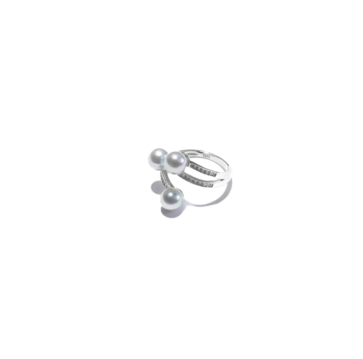 Japanese Madama Akoya Pearl Designer Ring/8-8.5MM