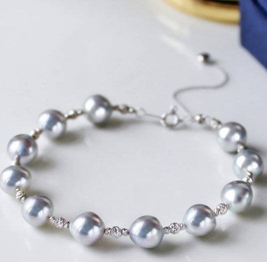 7-8mm Japanese Akoya Madama Seawater Pearl Bracelets