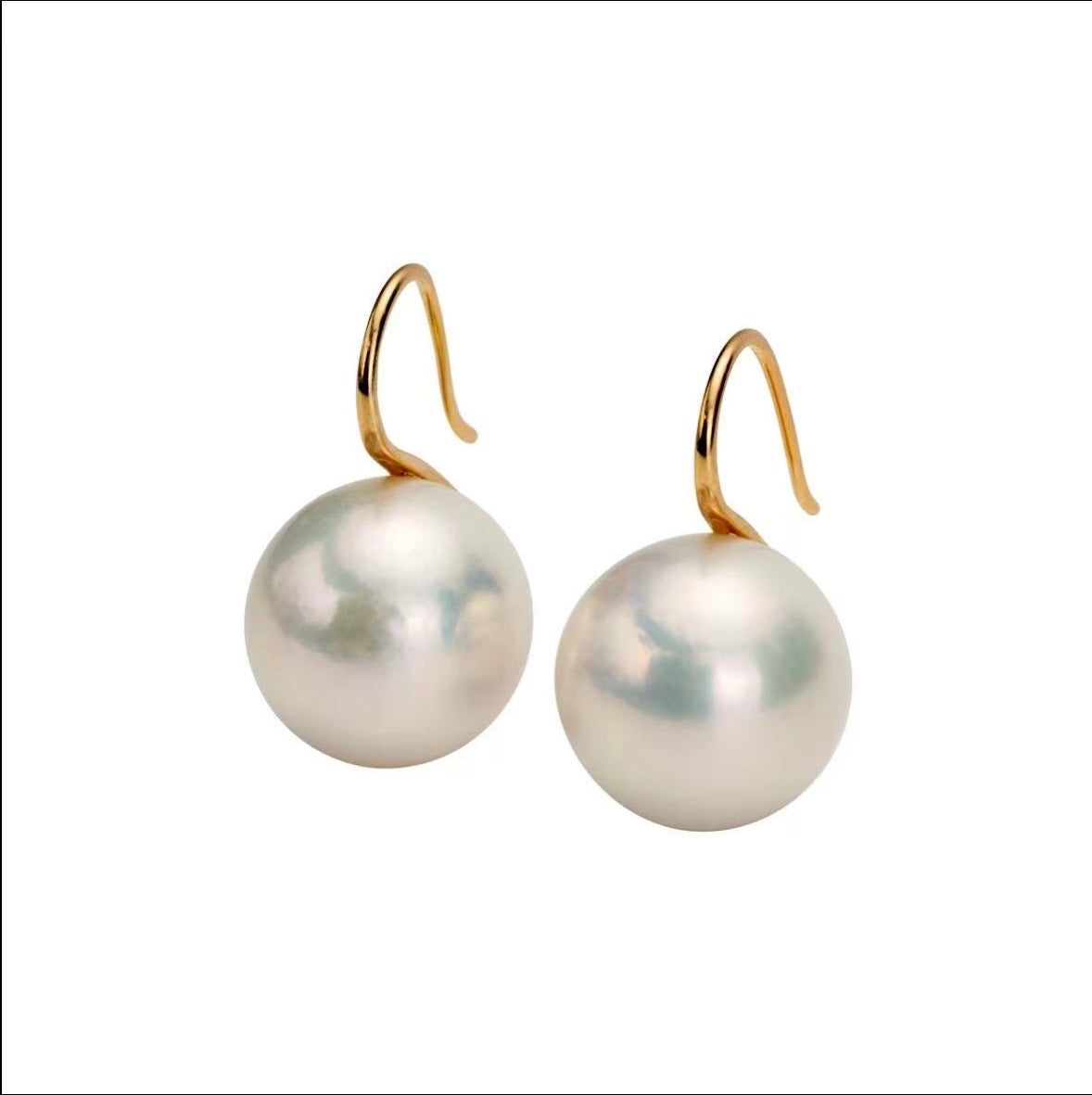 Freshwater Pearl and Pavé Drop Earrings, Created for Ryleen Jewelry 14-15mm
