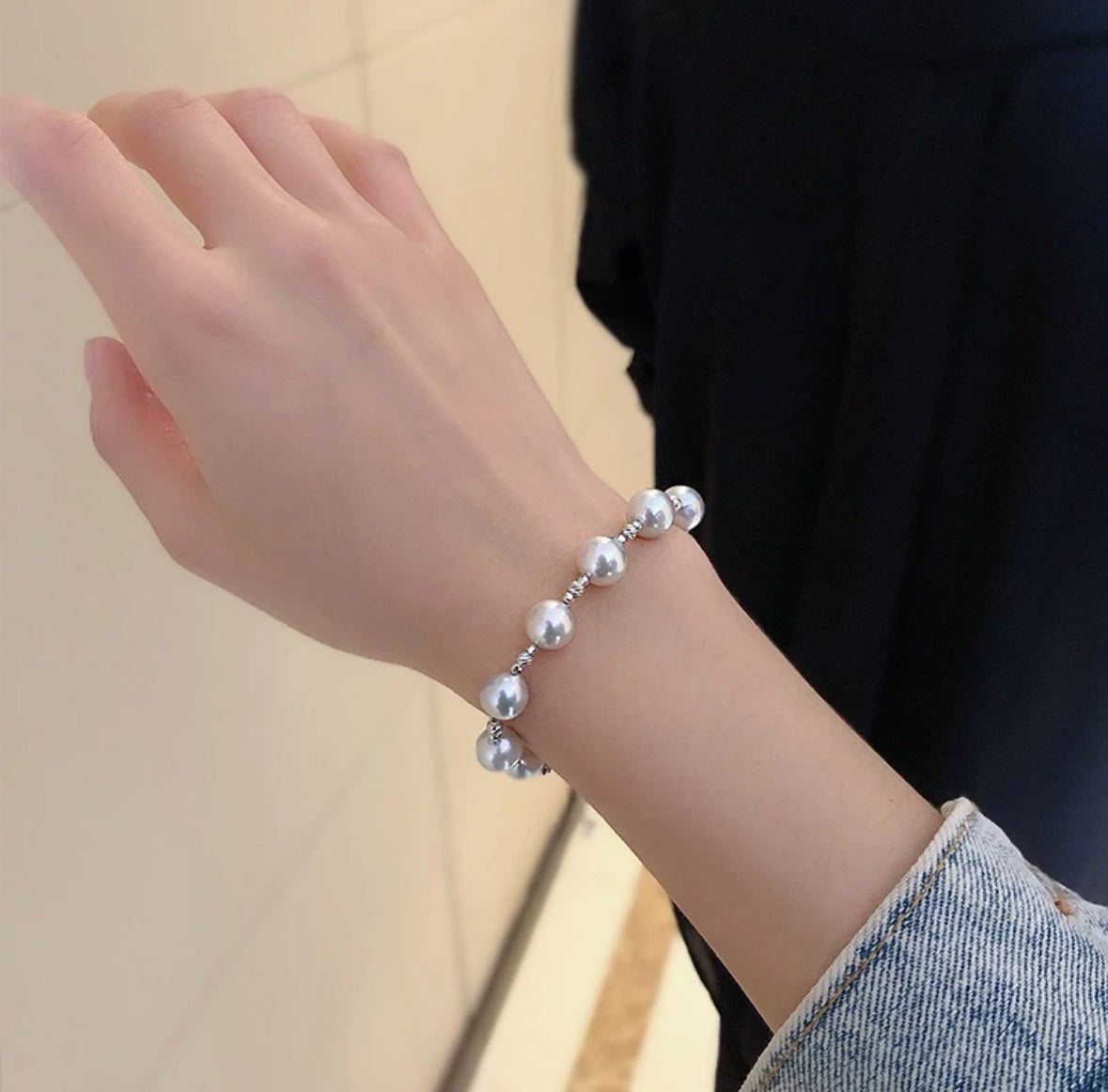 7-8mm Japanese Akoya Madama Seawater Pearl Bracelets