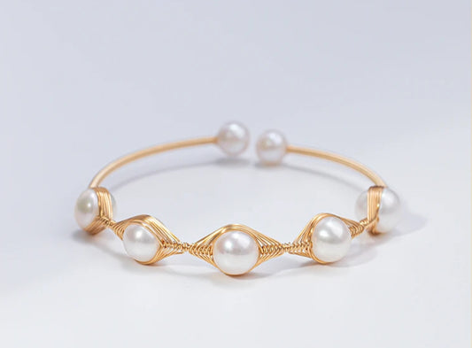 Freshwater Pearl Bracelet 7-8mm Opening Adjustable Classic All-match Design