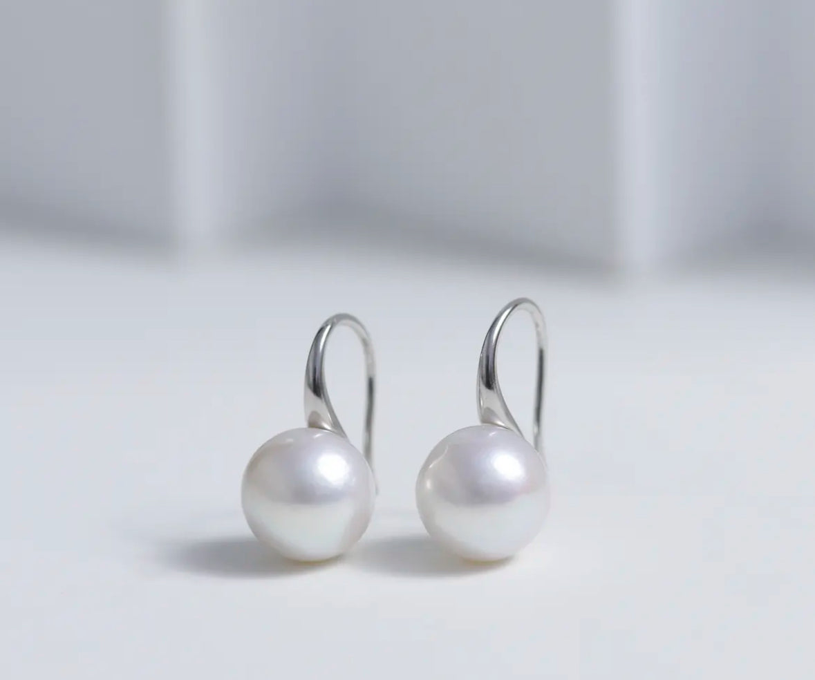 Freshwater Pearl and Pavé Drop Earrings, Created for Ryleen Jewelry 10-11mm