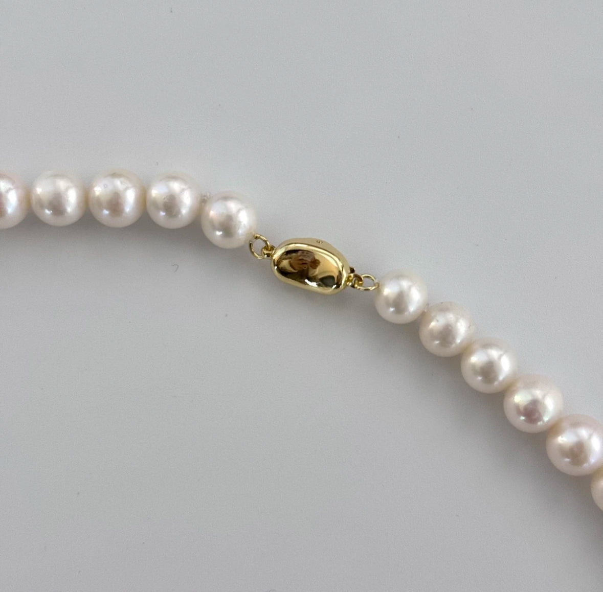 8.5-10mm Excellent light Freshwater Non-bead Pearl Necklace A96