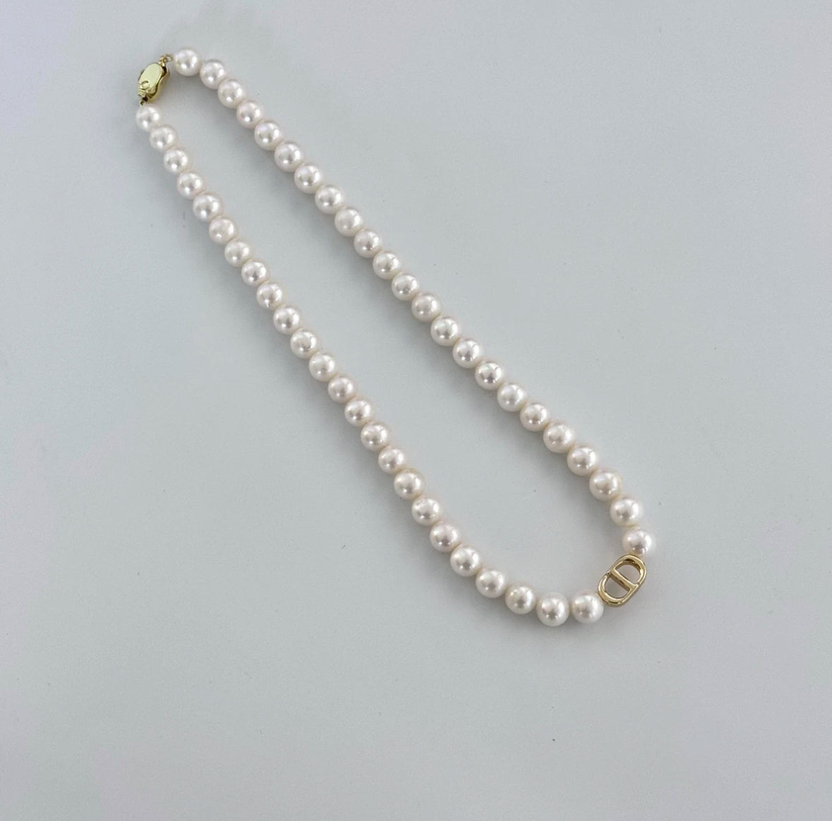 8.5-10mm Excellent light Freshwater Non-bead Pearl Necklace A96