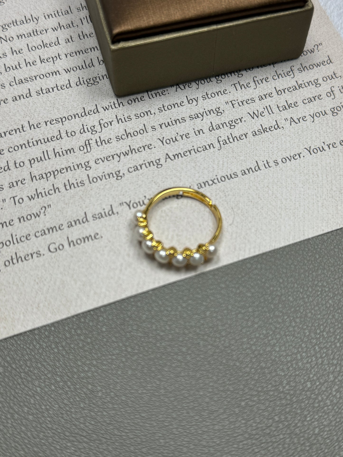 Freshwater Non-Bead Versatile Seven Pearl Ring