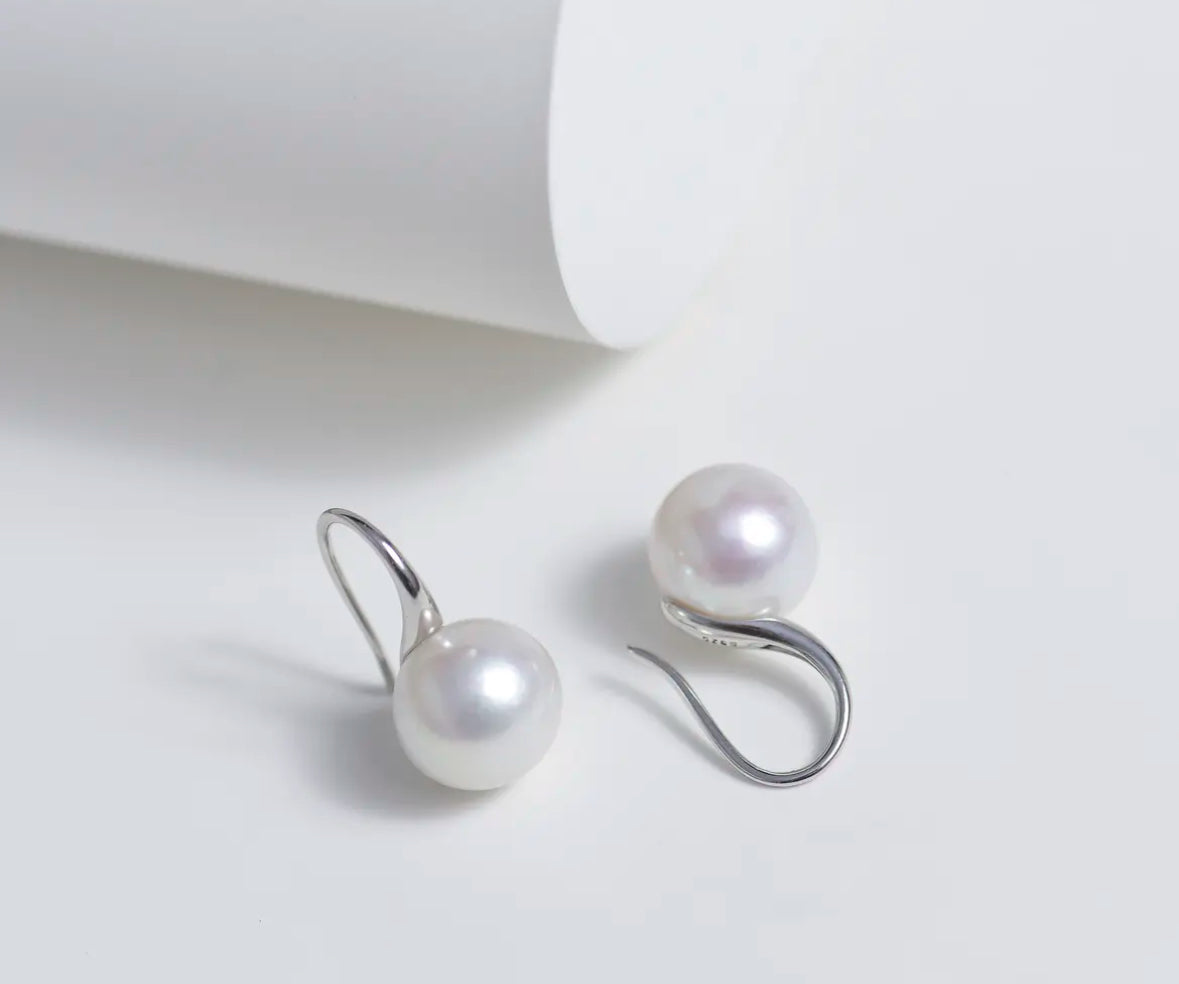 Freshwater Pearl and Pavé Drop Earrings, Created for Ryleen Jewelry 10-11mm