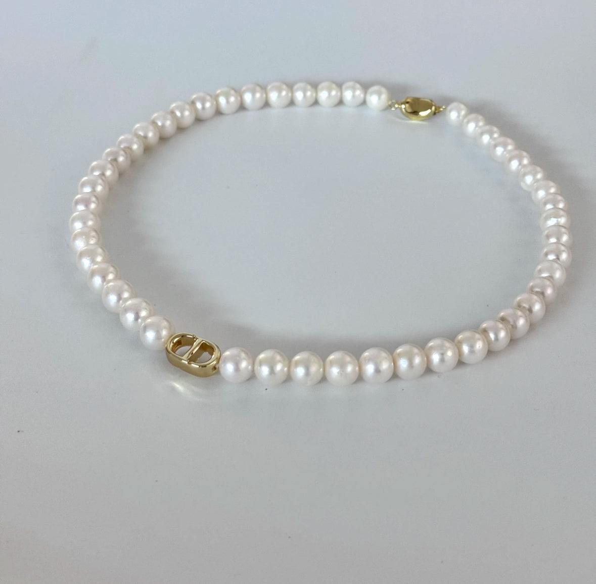 8.5-10mm Excellent light Freshwater Non-bead Pearl Necklace A96