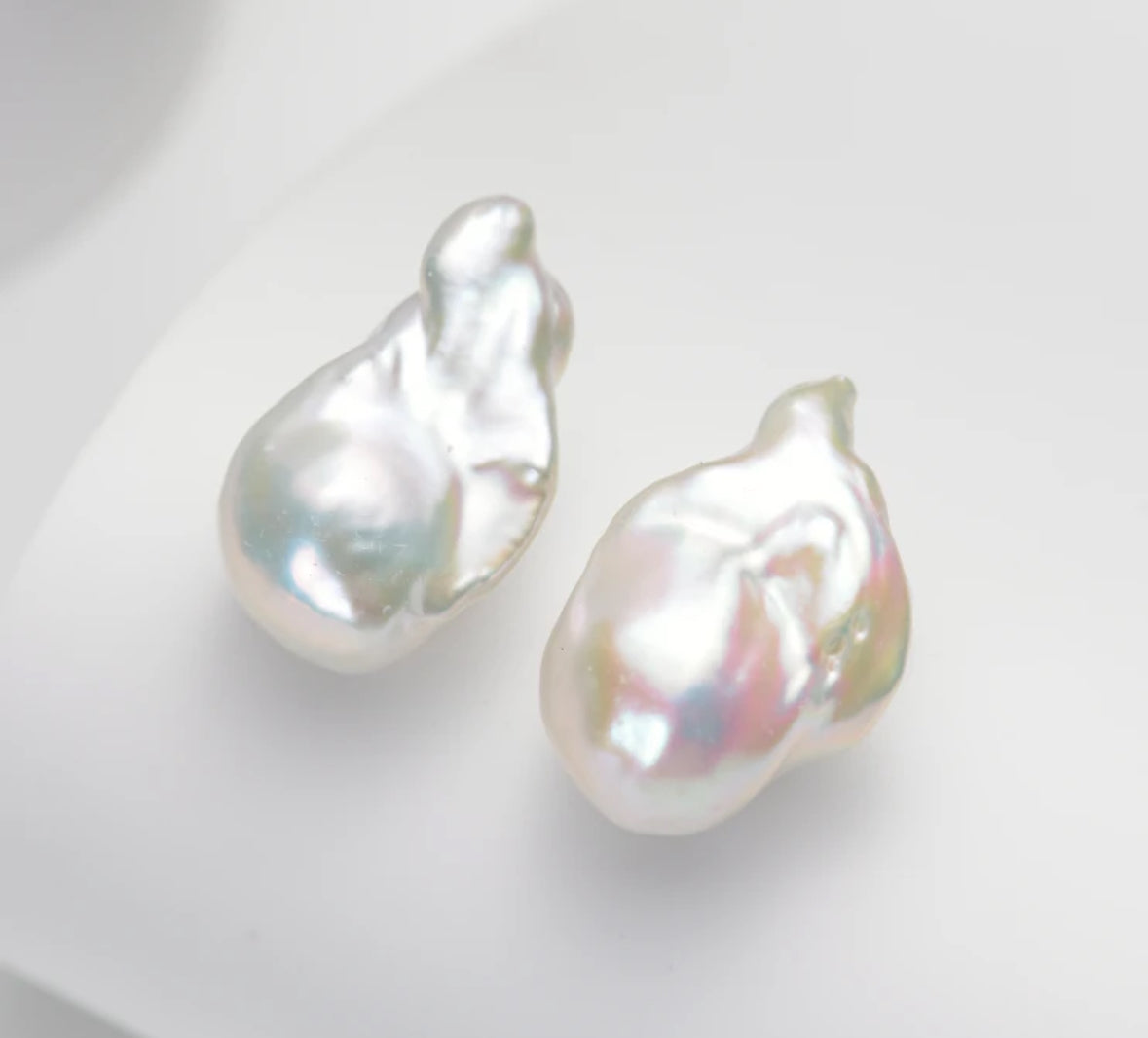 Cultured Freshwater Baroque Pearl (above 15mm), Aurora colorful Lever back Drop Earrings with in S925 Sliver