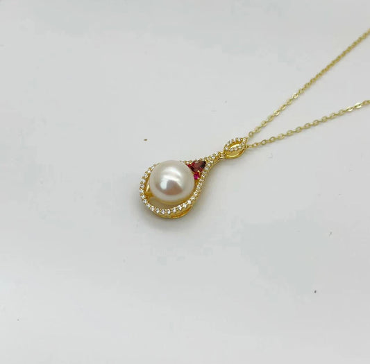 Natural Pearl Pendant/9-10MM Elegant White Fashion，Traditional Craft