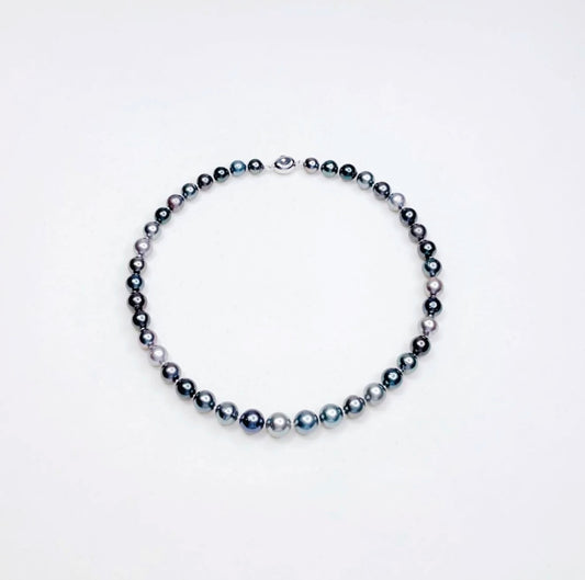 Morandi Color Palette Tahitian Pearl Necklace 8-11mm