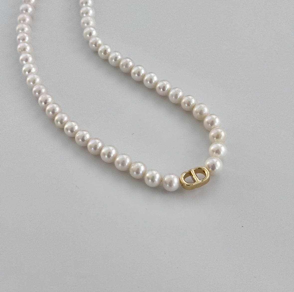 8.5-10mm Excellent light Freshwater Non-bead Pearl Necklace A96