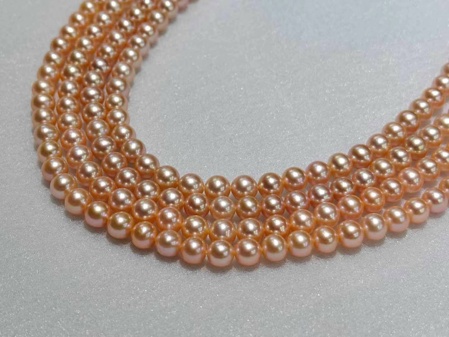 Sunset Orange Pearl Necklace