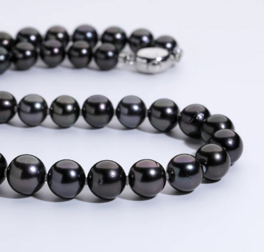 Tahitian Pearl Necklace 9-11mm – Classic Black Aurora