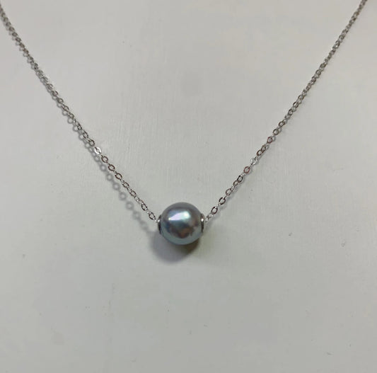 Japanese Akoya Madama Seawater Pearl Pendant 8-9mm